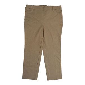 Tailored Women’s Checked Dress Pants - Tan